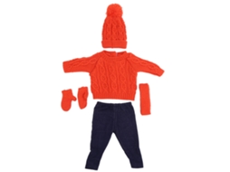 Rebe-roupas Para Bonecas: Suéter, Calças, Boné, Cachecol, Luvas E Acessórios Para Bonecas De 45,72 Cm/18 Polegadas Laranja Q18-789
