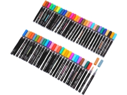 Marcador Acrílico Zyyini, 60 Cores, Canetas De Tinta Acrílica Laváveis