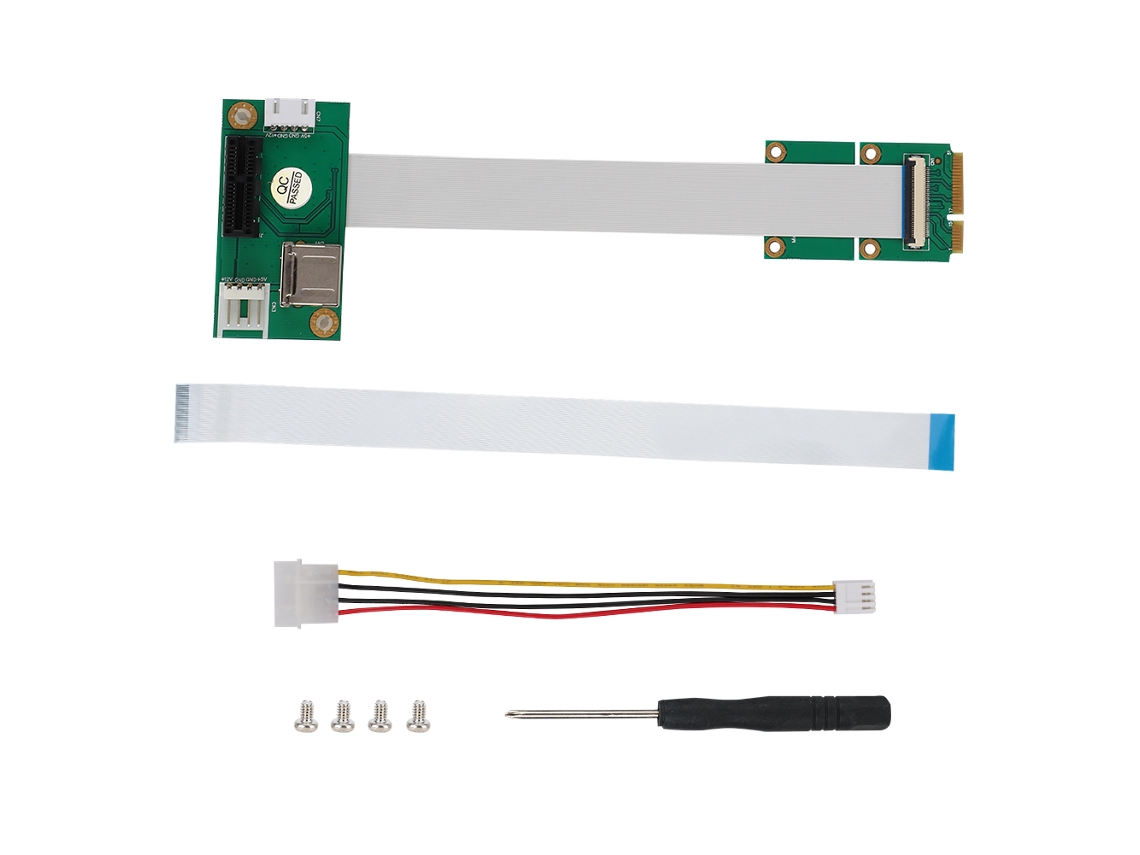 Cabo De Extensão Mini Pci E Para Pci E 1x Com Slot Aberto E Cabo De Extensão Usb