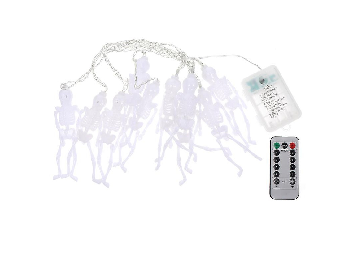 1pcs Corda De Lâmpada De Esqueleto De Halloween Para Decorações De Halloween