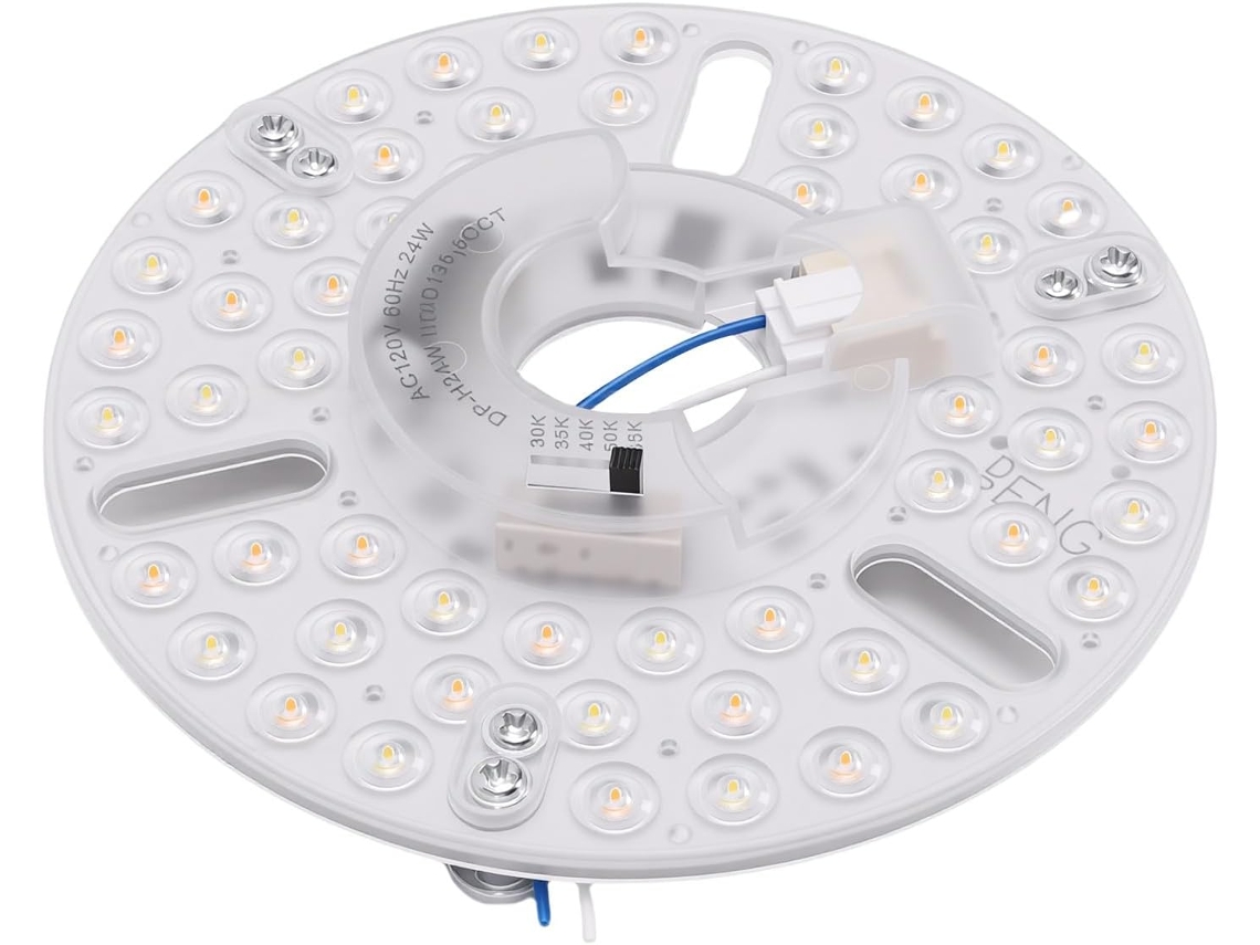 Painel De Led Para Ventilador Teto, 5,3 Polegadas, 24w, Dimerizável,