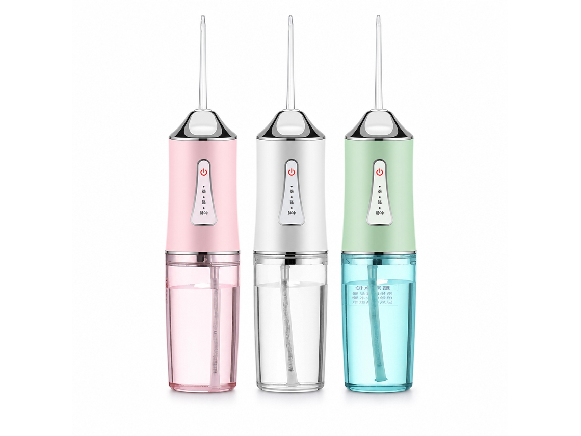 Irrigador Oral Elétrico Recarregável Portátil 230 Ml Ipx7 Rosa Com 1 Bico