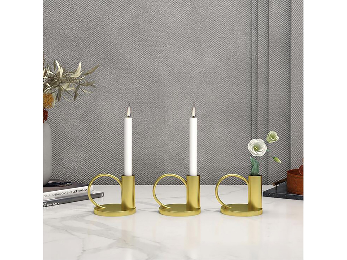 Castiçal De Ferro Forjado Eoocoo Para Decoração De Mesa