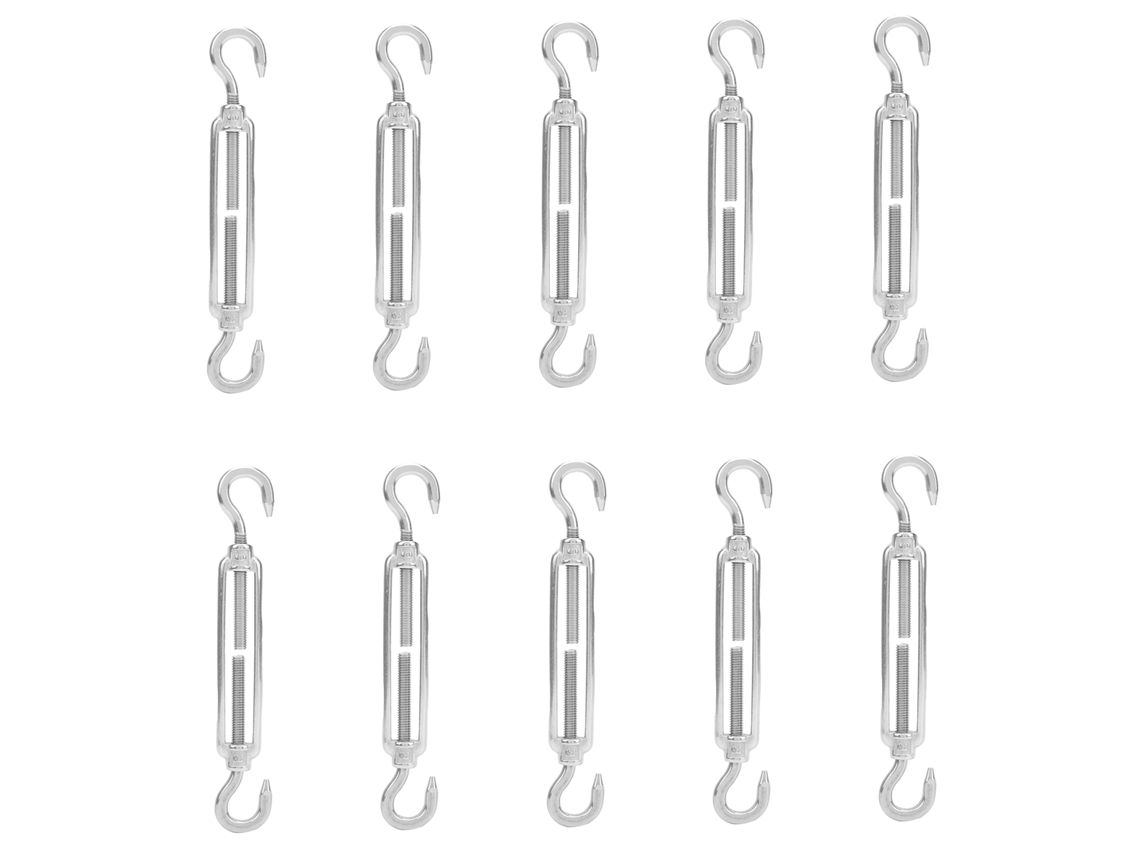 10 Peças De Tensor De Cabo De Aço Inoxidável 304, Tensor De Fio M6, Gancho E Parafuso De Tensão