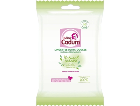 Toalhetes Ultra Suaves Natural Caresse CADUM