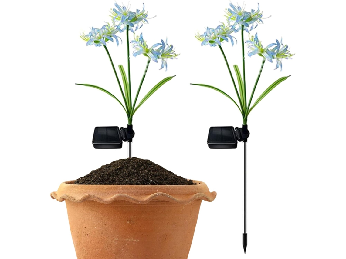 Luzes Solares Genéricas Em Formato De Flor - Decorações Led Solares À Prova D'água Para Exteriores.