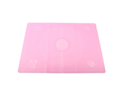 Esteira de Amassar Silicone com Escala Anti derrapante Tabuleiro de Corte Resistente Ao Calor 44x64cm Rosa