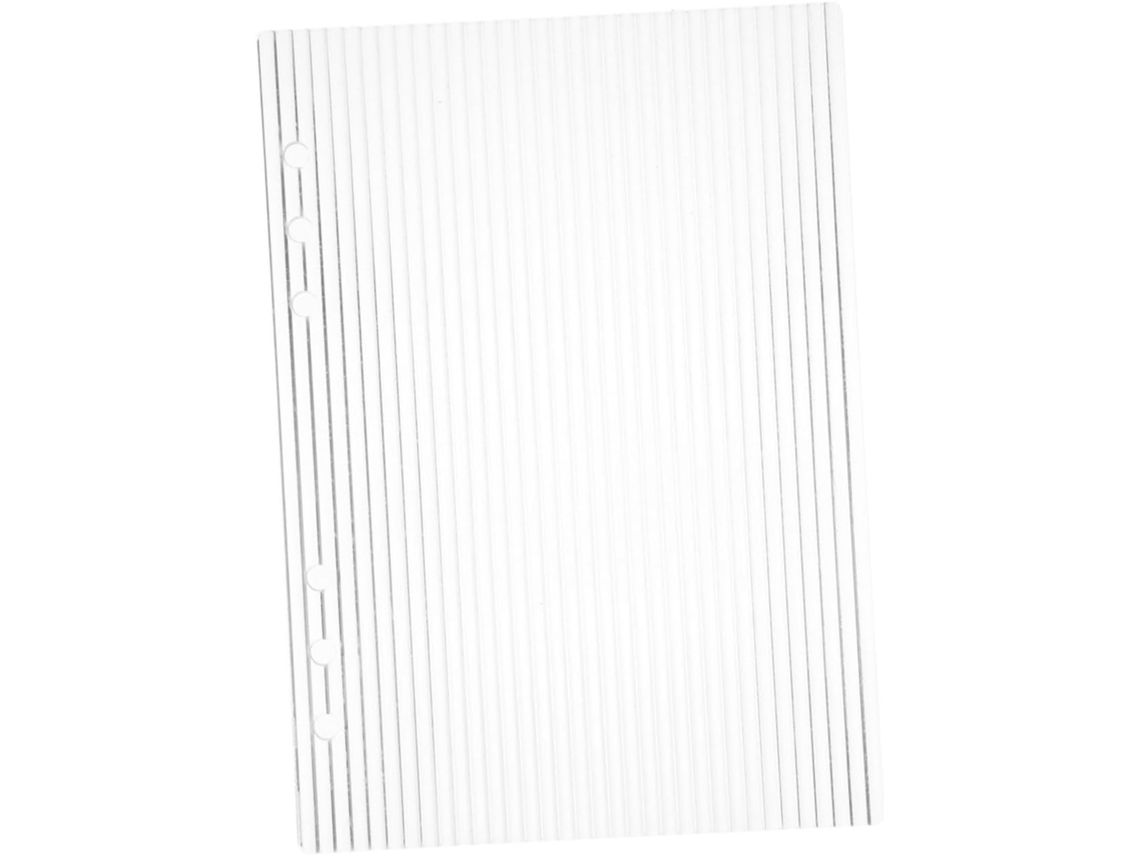 Capa De Fichário Em Acrílico Transparente Tamanho A5, Com 6 Argolas, Organizador Para Agenda E Bloco De Notas