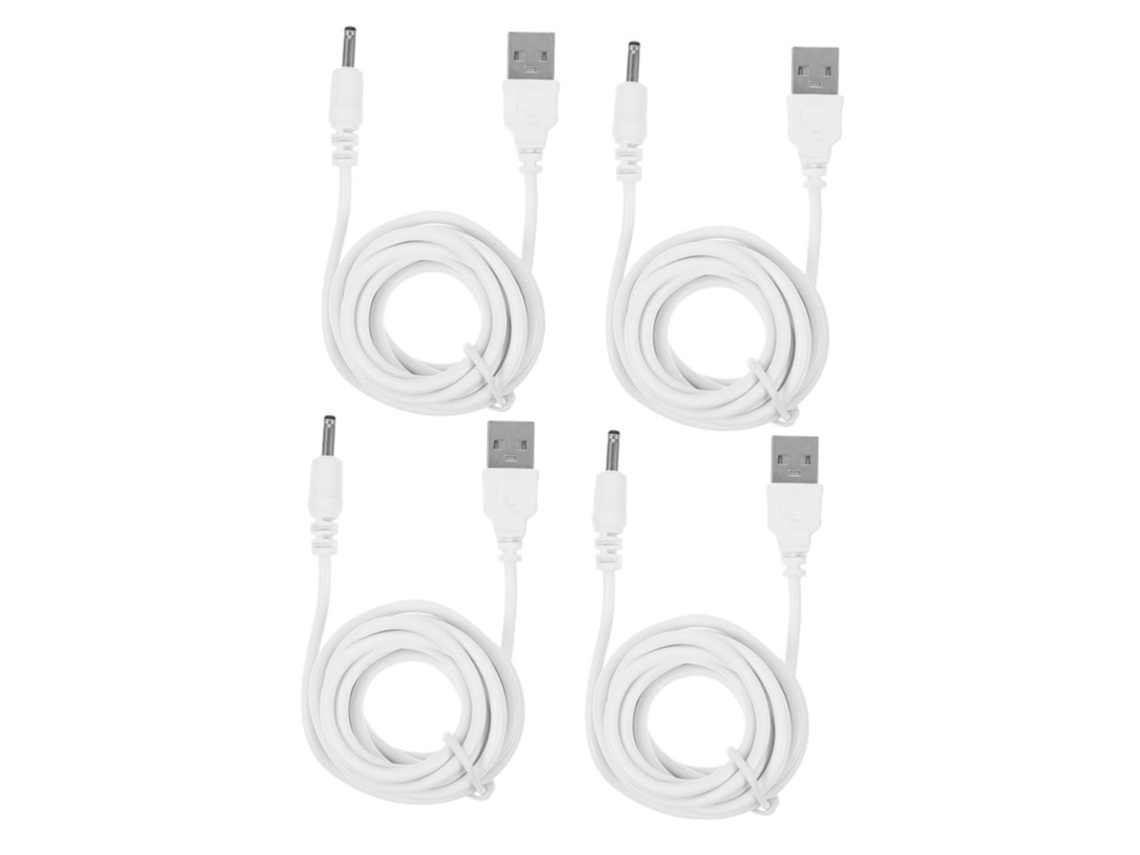 Cabo De Alimentação Usb Para Dc 3,5 X 1,35 Mm Em Borracha E Cobre,