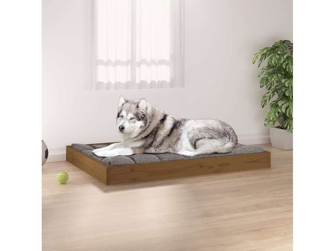 Vidaxl Cama 101,5x74x9 Cm Pinho Maciço Castanho Mel