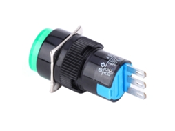 5pcs Interruptor De Trava Automática La16‑11z Verde