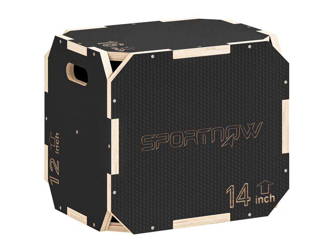 Caixa Pliométrica Madeira Contraplacada Cor Preto 41x36x31 Cm Sportnow