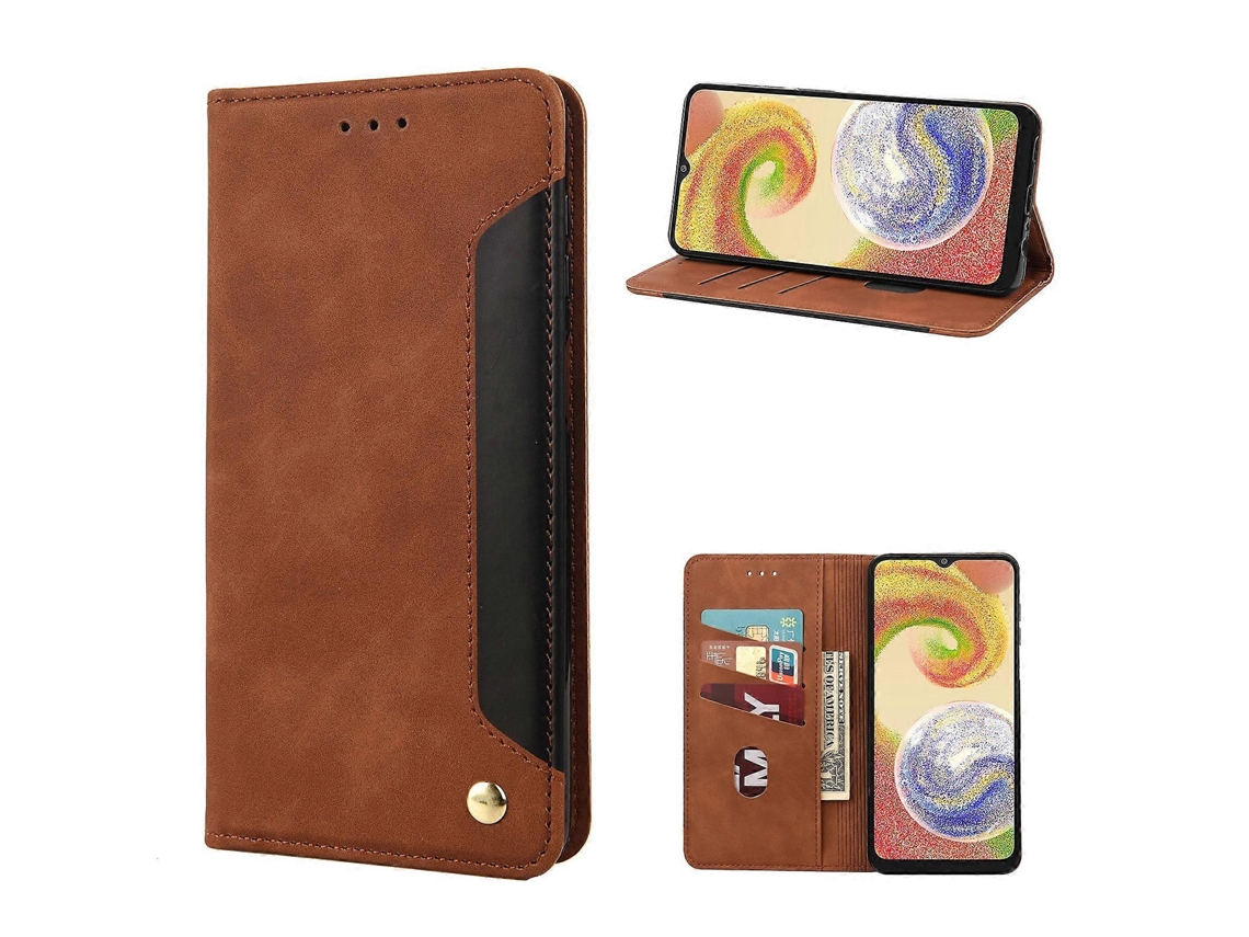 Capa De Couro Com Efeito Skin Feel Para Samsung Galaxy A04