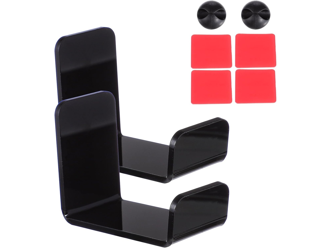 Suporte De Parede Para Fone Ouvido Gamer Outanaya Em Acrílico Preto, Fácil De Instalar, Protege Contra Danos, Ideal Para