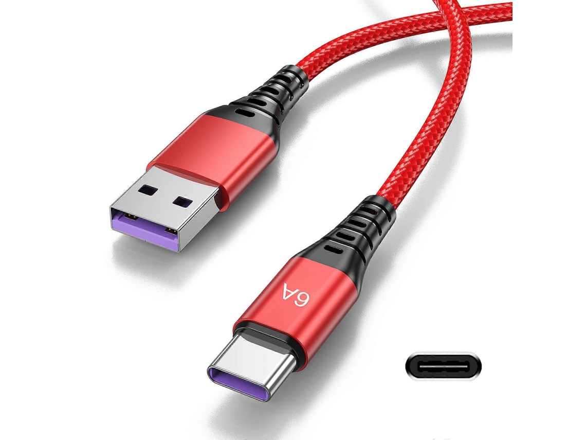 Lurelia Cabo Adaptador Usb-c, Telemóveis, 6a, 13 Inches, 480 Mbps, Carregamento Rápido, Transparente