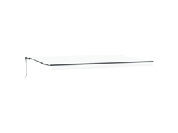 Conjunto 1 Toldo Retrátil Vidaxl Branco Tecido (600 × 300 Cm)