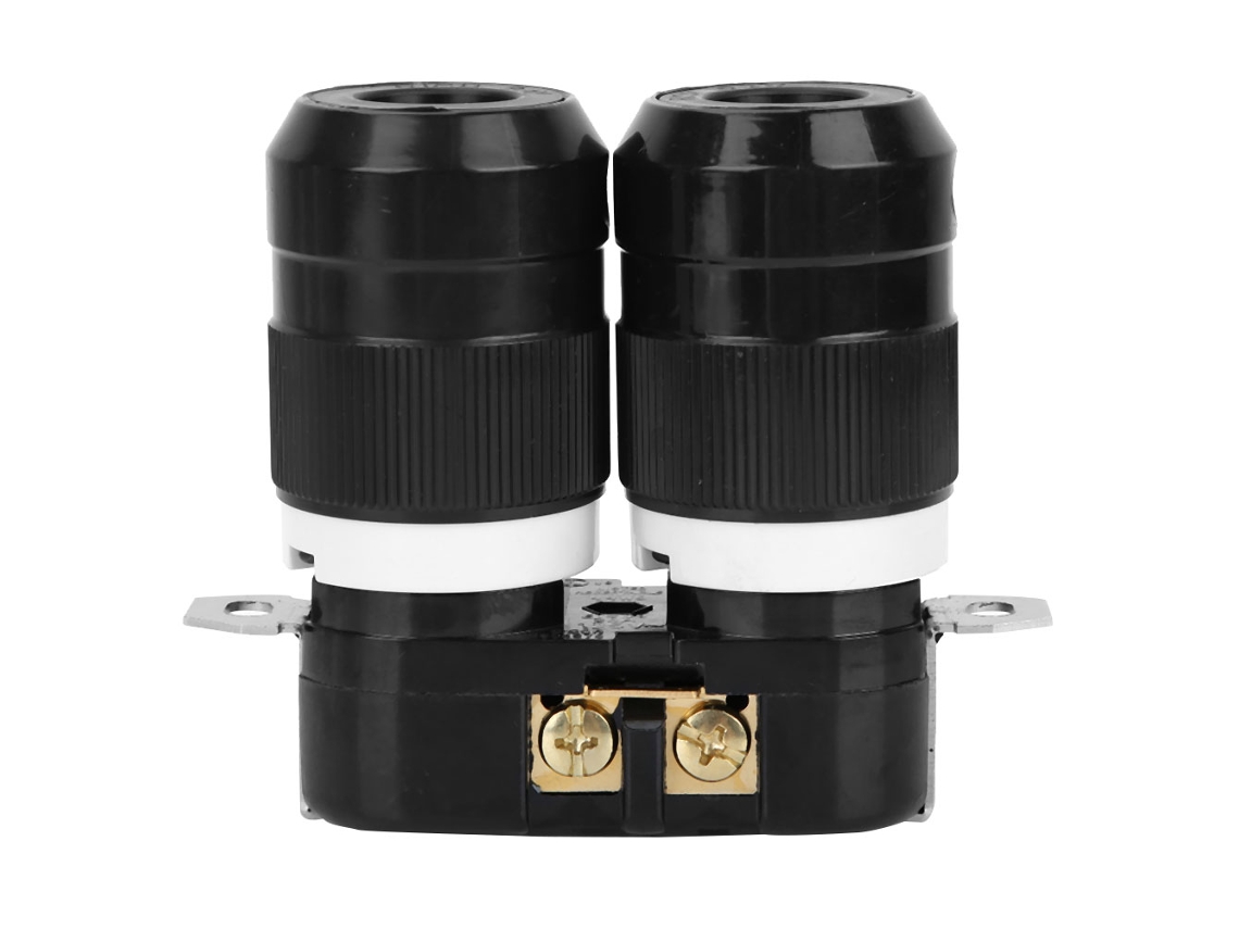 Conjunto De Plug E Tomada Industrial Us Pa66+latão, Tomada Duplex, Certificação Ul, 125v (20a)