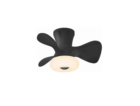 Ventilador DUBI DC preto APP controle remoto LED integrado AKUNADECOR