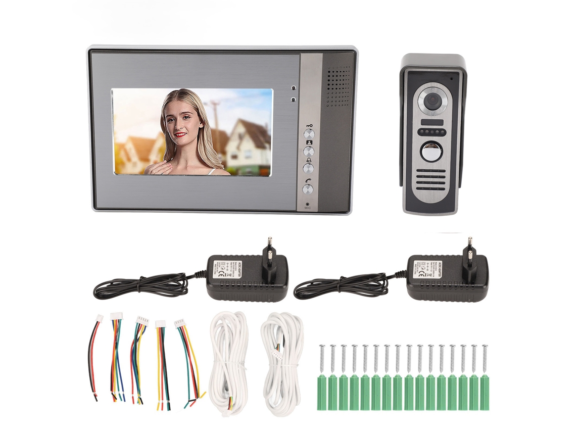 Sistema Intercom Portão Com Tela 7" Visão Noturna