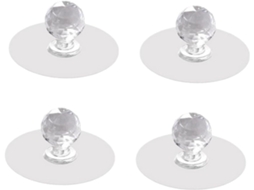 Conjunto De 4 Puxadores Acrílico Para Portas, Sem Necessidade De Furos, Para Armários, Móveis, Gavetas E Outros Itens