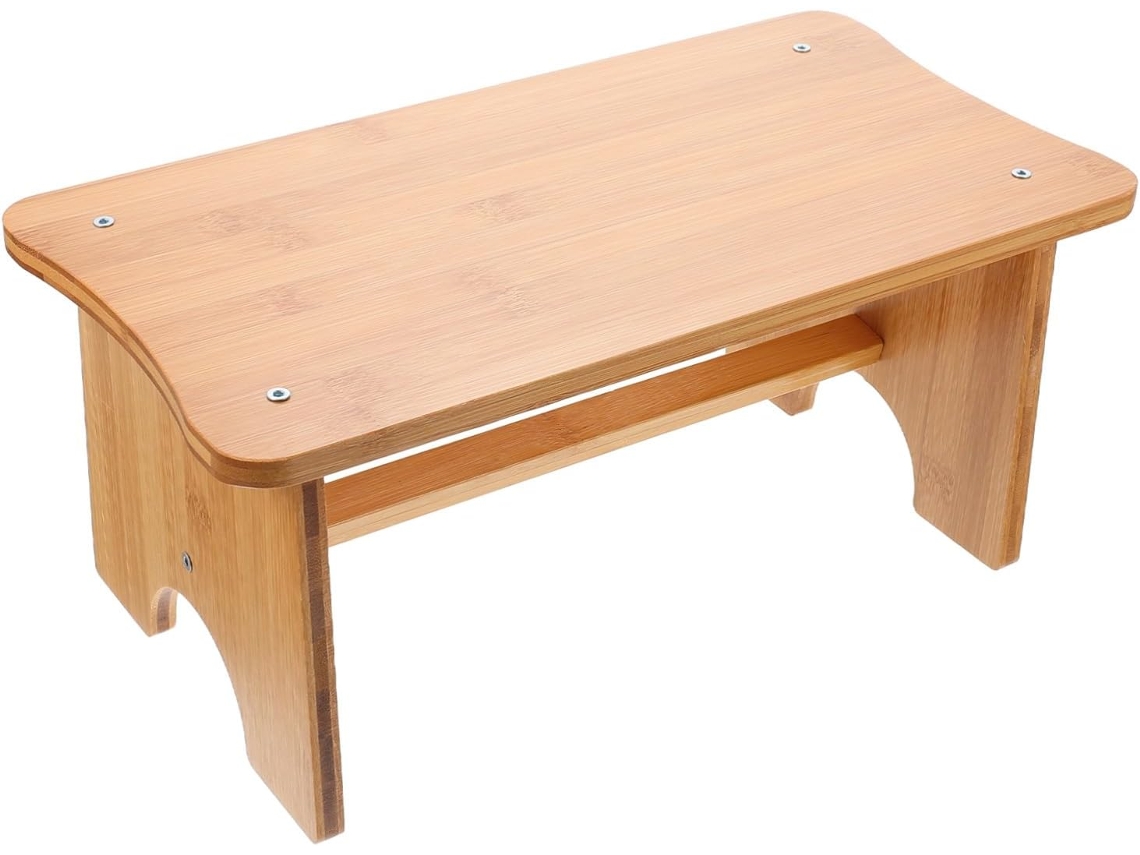 Banqueta Portátil de Madeira Garneck para Apoio Dos Pés, Alivia Dores nos Pés e nas Costas, Ideal Sala Estar o
