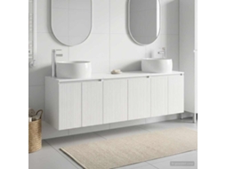 Vidaxl Conjunto De Armários Para Banheiro 3 Unid. Branco Brilhante