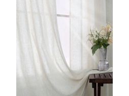 Two Pieces Of Cotton And Linen Curtain Sheer Fabric, Retro And Simple, Suitable For Living Room And Bedroom, Semi-transparent, 132x213cm