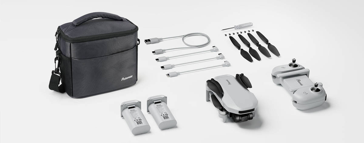 Drone POTENSIC ATOM SE Expansion Kit (4K - Autonomia: Até 31 min - Branco)