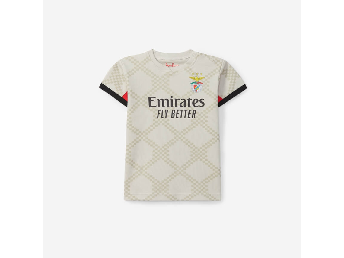 T-shirt De Bebé Sport Lisboa E Benfica Réplica Equipamento Alternativo Sl Algodão Bege (18/24 Meses)