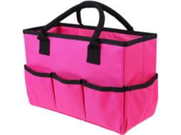 Bolsa organizadora multifuncional com zíper brilhante para cosméticos, ferramentas de jardinagem, livros e outros itens.
