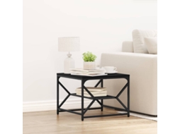 Vidaxl Mesa De Centro Carvalho Preto 51 X 50 X 40 Cm