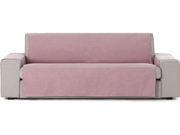 Capa de Sofá 3 Lugares EYSA Prática Premium Valeria Tecido Elástico (155 x 80 x 220 cm - Poliéster e Algodão - Rosa)