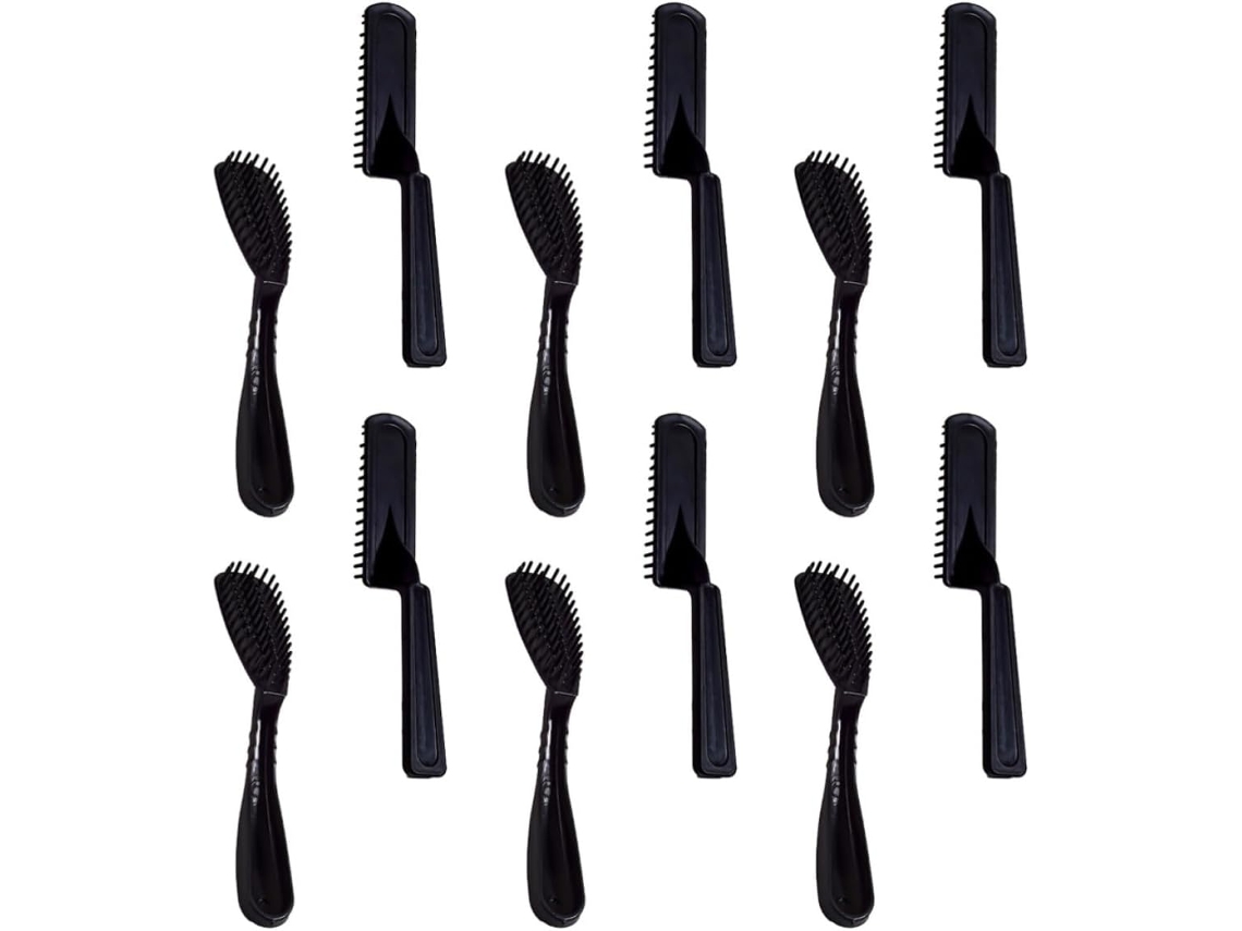 Conjunto De 20 Pentes Profissionais Pretos Em Abs Para Coloração De Cabelo, Fáceis De Usar.