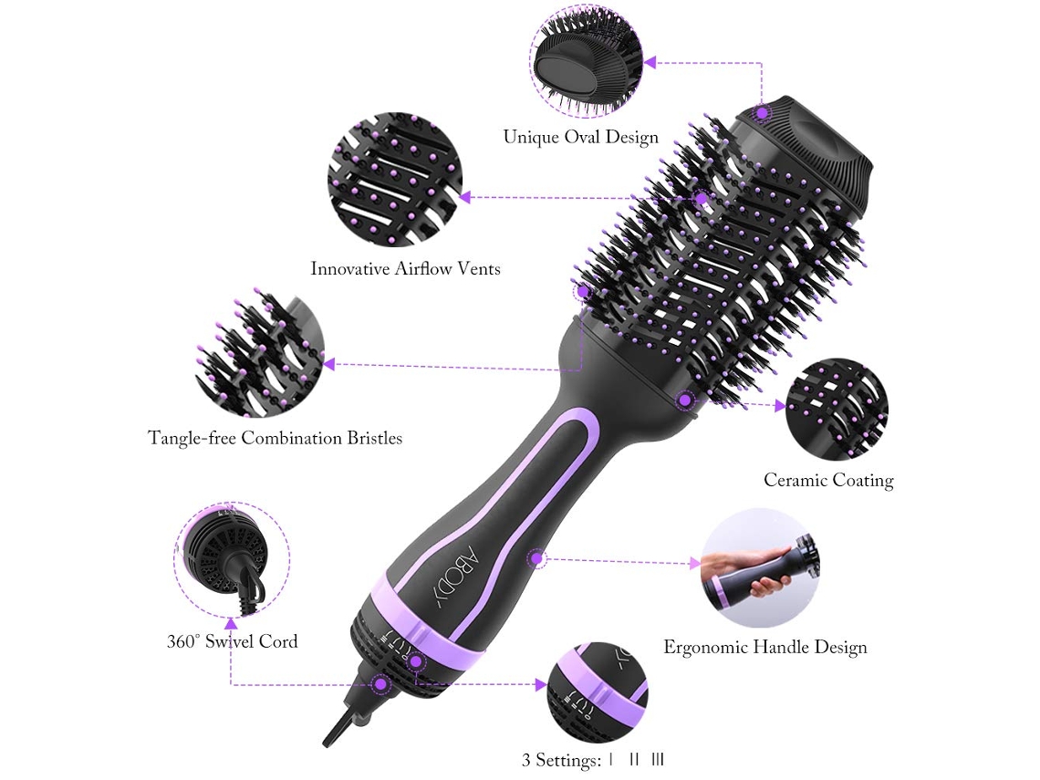 2026 pincel Secador de Cabelo 4 em 1 para Alisar e Rizar Cabelo com Pincel de Ar Quente