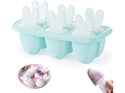 Conjunto De 6 Formas De Sorvete Com Palito, Forma Para Mini Sorvete, Forma Para Picolé, Sorvete Azul, Sorvete Caseiro Reutilizável
