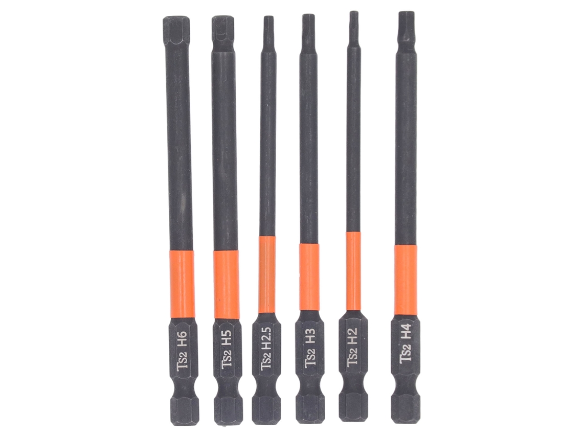 Jogo de 6 Brocas Allen H2-H6 100L Magnéticas em Liga S2 para Reparos Domésticos e Automotivos