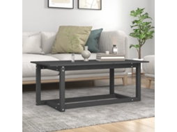 Vidaxl Mesa De Centro 110x55x45 Cm Madeira De Pinho Maciça Cinzento