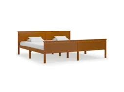 Bed Frame, Bed Frames Vidaxl Marrom Madeira De Pinho (200 X 200 Cm)