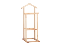 Relaxdays Cabide Para Homem Em Madeira, Stumper Diener Para Fatos Sem Rugas, Cabideiro Em Nogueira 102 X 47 X 50 Cm