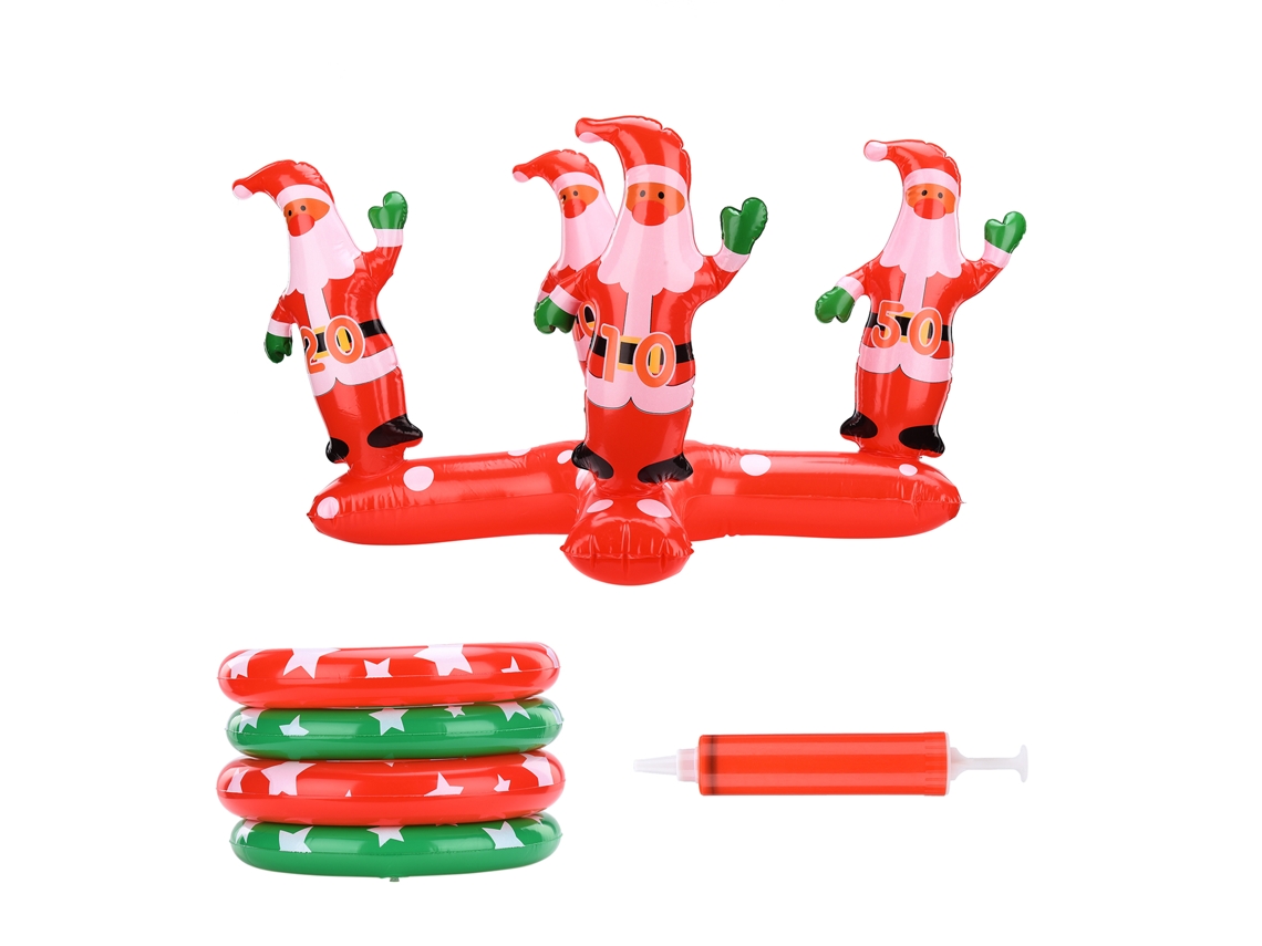 Jogo de Anel Inflável de Natal com Pai Natal LAXISCREED
