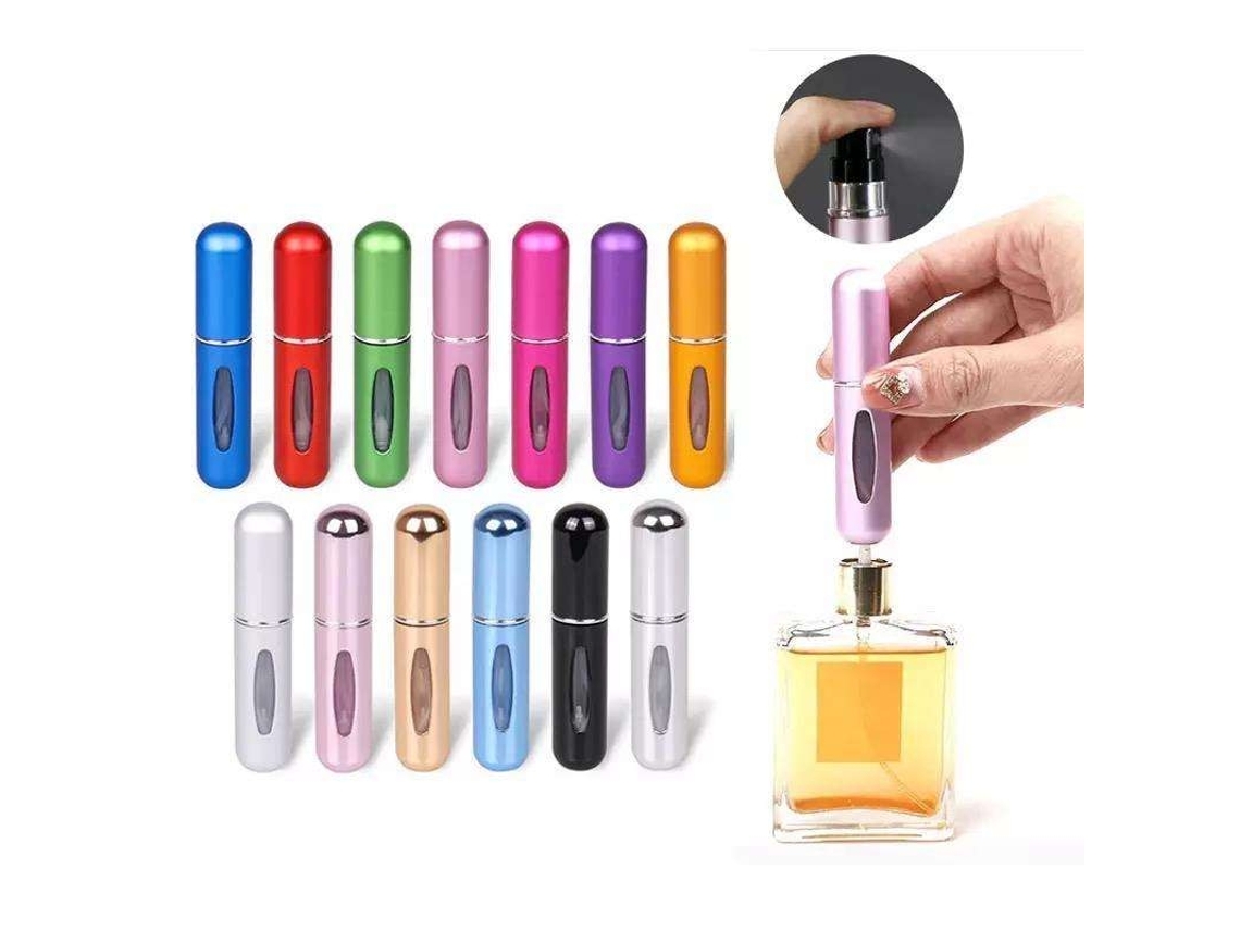 Frasco De Perfume Recarregável Com Spray, Multicolorido