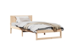 Estrutura da Cama com Cabeceira Natural 75 X 190 Cm MAISON EXCLUSIVE