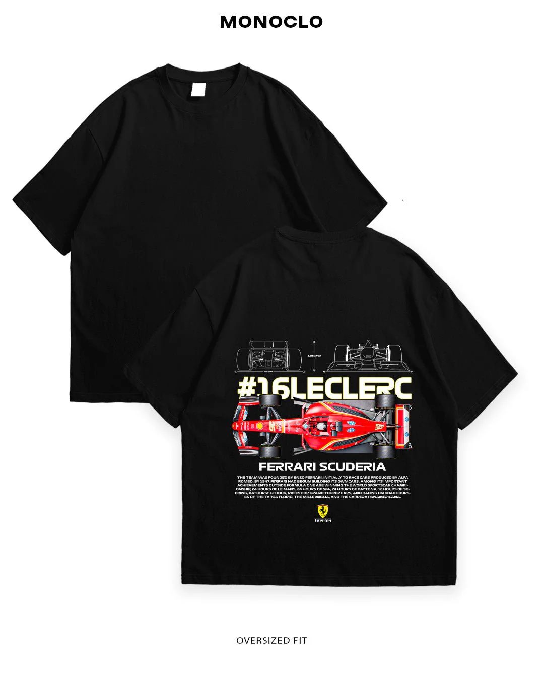 T-shirt Rockinstone F1 Charles Leclerc #2(3xl)