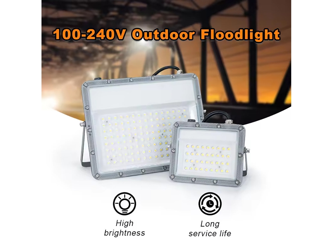 100w-elfeland 100w/200w/300w/400w 6500k Led Holofotes Iluminação De Jardim Holofotes De Alta Potência Iluminação Exterior Holofotes Luzes De Rua