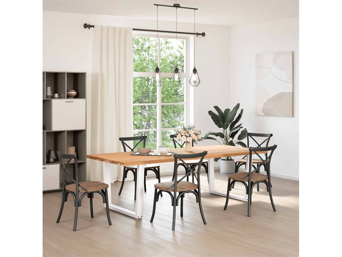Pés Para Mesa De Jantar Em V, 2 Peças, Branco, 100x(72-73,3) Cm, Aço