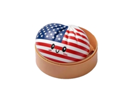 Almofada forma bolinho bandeira EUA, peluche anti-stress, decorativa, presente colecionável STELASPLEN