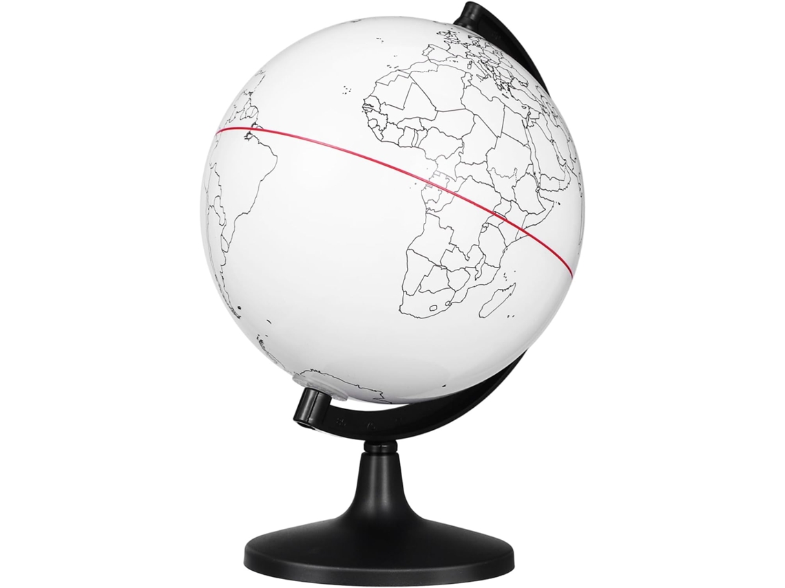 Besportble Globo Terrestre Educativo em Branco para Colorir, Diâmetro de 14,16 Cm, Modelo Apagável, Meninos e