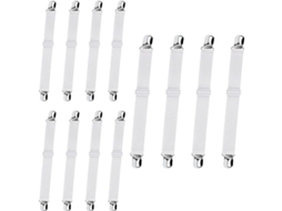 Lurelia Tensores Para Lençol Ajustável Elástico Seguro Metal Plástico Branco Colcha Colchão Cobertor