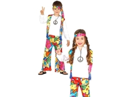 Fato de Menino DISFRAZZES Hippie Florido (Tam: 3 a 4 anos)