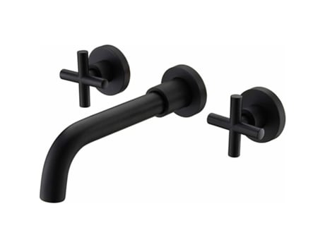 Torneira de Parede Embutida, Preta Fosca RELAVAEV